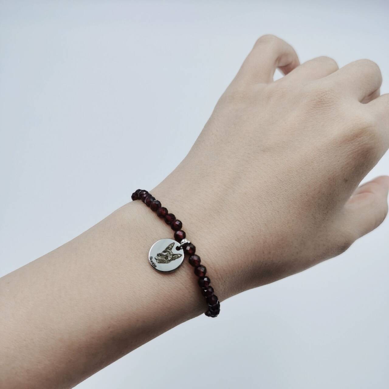 Garnet Energy Bracelet (Personalized Pet Portrait)