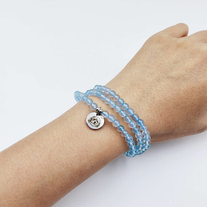 Selected Aquamarine Energy Bracelet (Personalized Pet Portrait)
