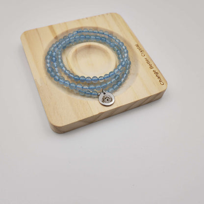 Selected Aquamarine Energy Bracelet (Personalized Pet Portrait)