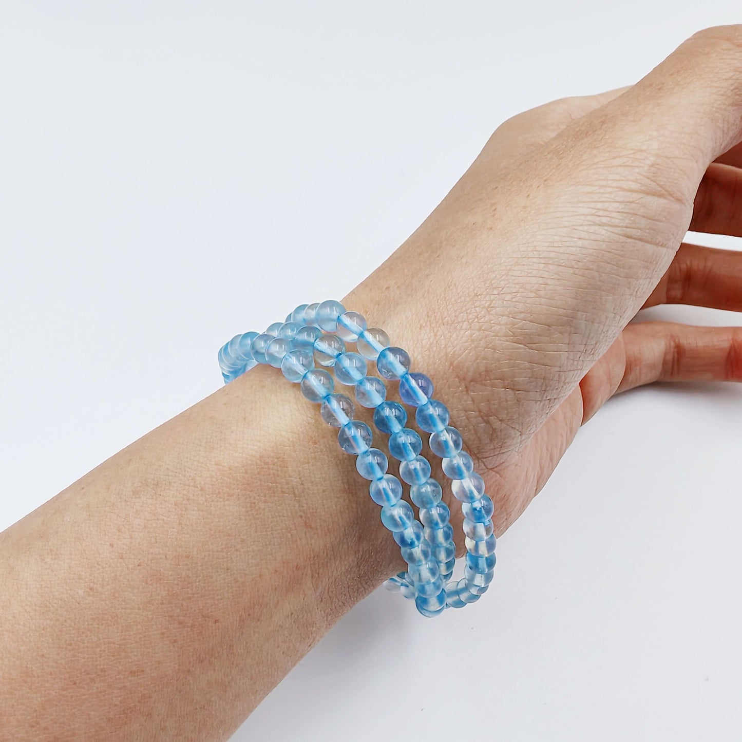 Selected Aquamarine Energy Bracelet (Personalized Pet Portrait)