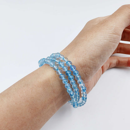 Selected Aquamarine Energy Bracelet (Personalized Pet Portrait)