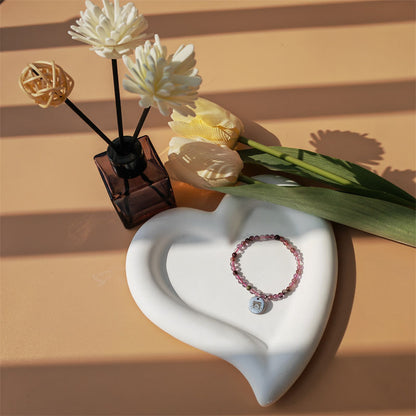 Real Amethyst Energy Bracelet (Personalized Pet Portrait)