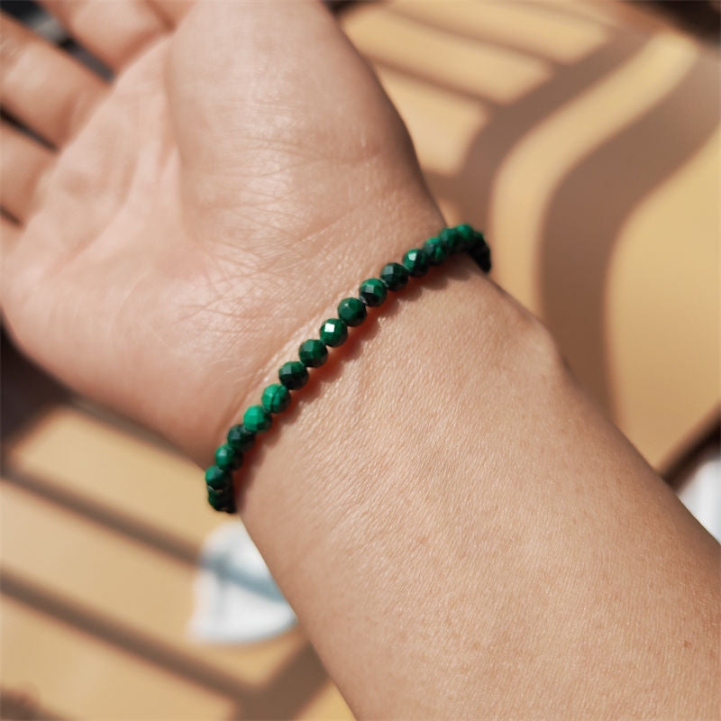 Genuine Malachite Energy Bracelet (Personalized Pet Portrait)