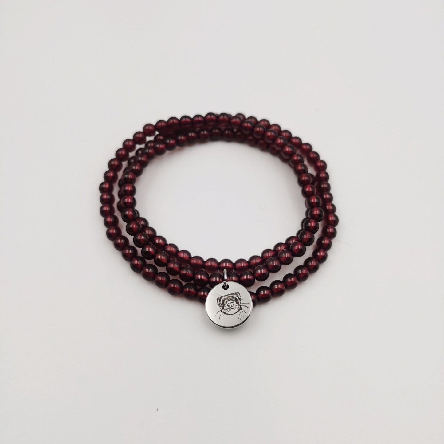 Selected(4-4.5mm) Garnet Energy Bracelet (Personalized Pet Portrait)