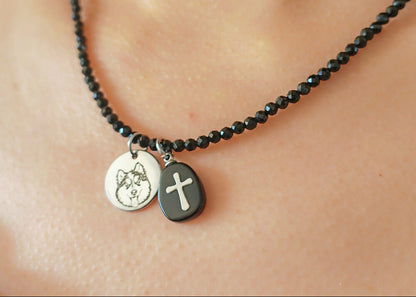 Pet Face Black Spinel Energy Necklace™
