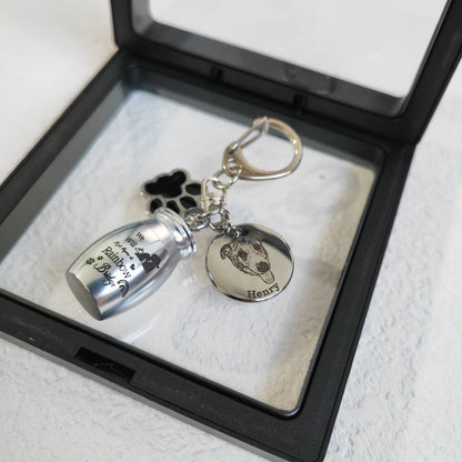 Custom Pet Memorial Keychain with Ash Capsule