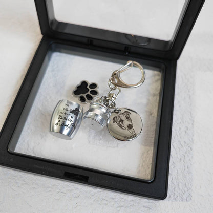 Custom Pet Memorial Keychain with Ash Capsule