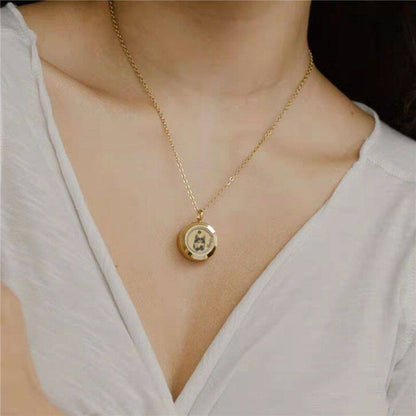 Custom Pet Face Necklace™ with Memorial Fur -1